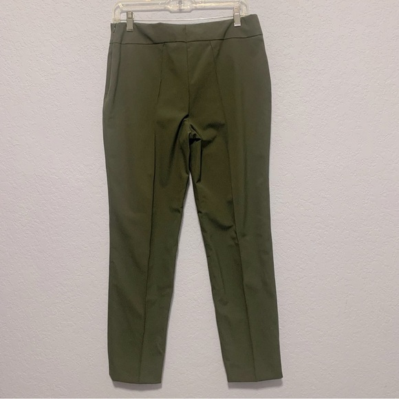 Escada Women’s Tuska High Rise Olive Green Side Zip Trousers Pants - Picture 5 of 7